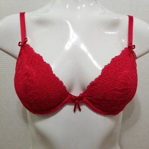 Victoria's Secret bra 36B floral paisley lace bow underwire VINTAGE 2002 Y2K